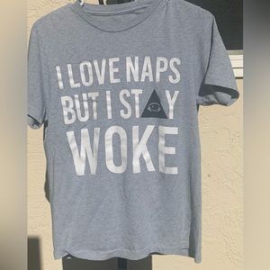 Boys’ Silver/Grey Hey Dude Grey Graphic T-Shirt (Size: Small)